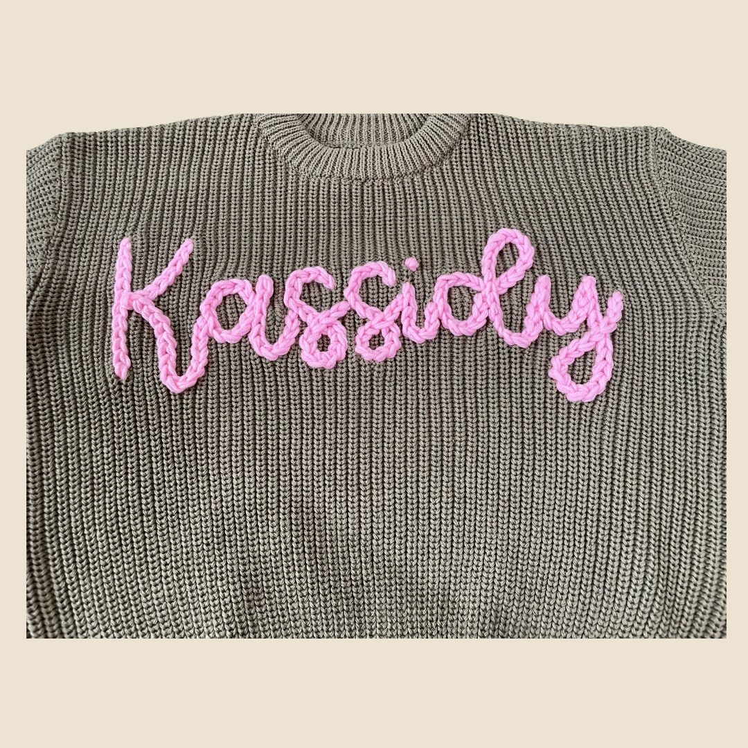 Gepersonaliseerde Gebreide Kindertrui – Met Naam (1-5 jaar)