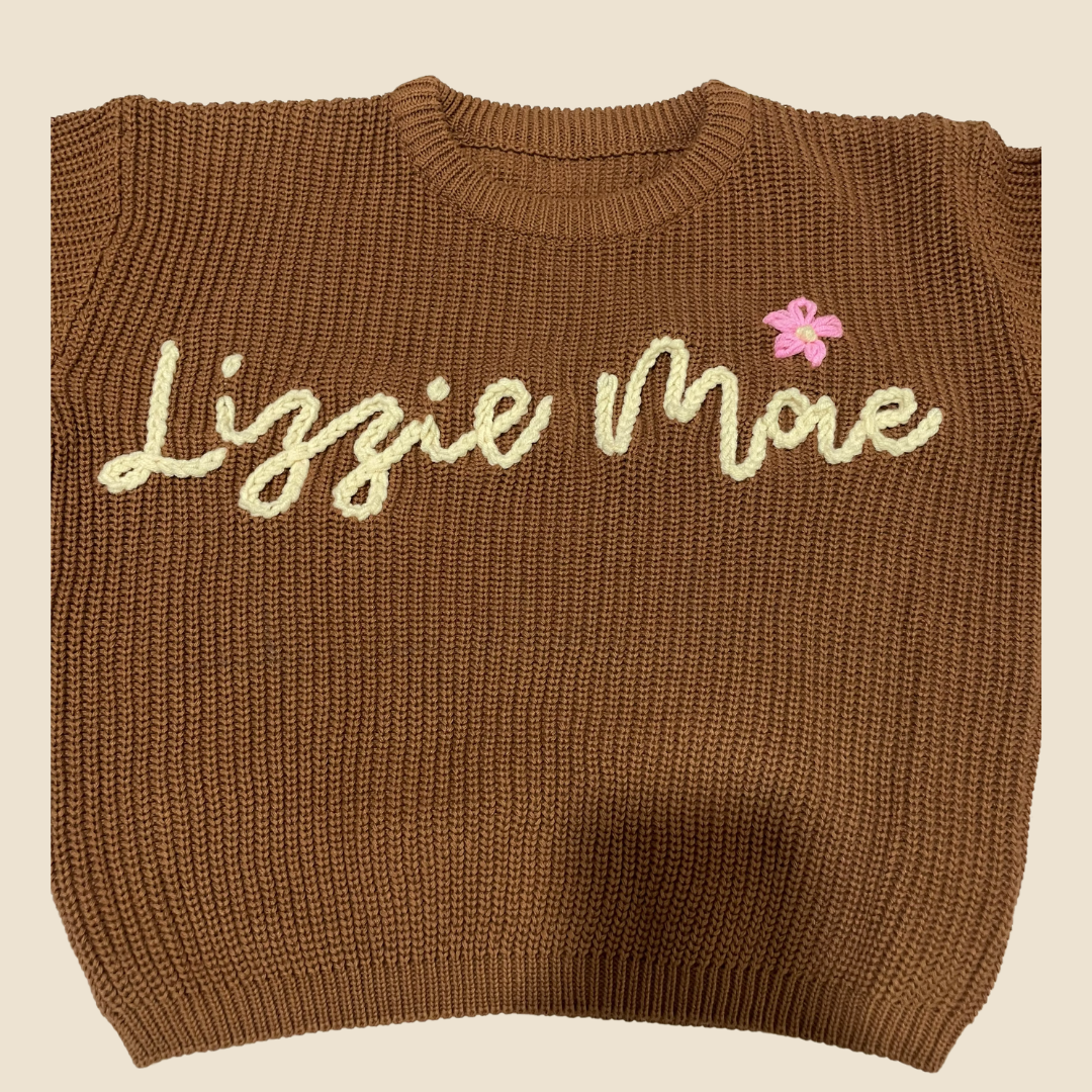 Gepersonaliseerde Gebreide Kindertrui – Met Naam (baby)