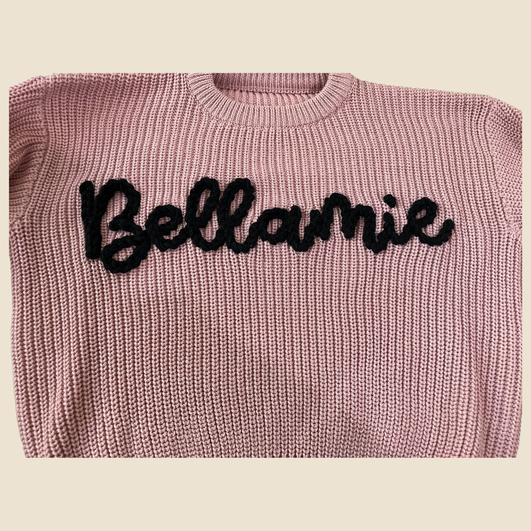 Gepersonaliseerde Gebreide Kindertrui – Met Naam (baby)