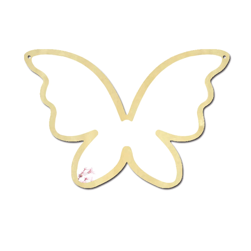 Veilige houten vlinder spiegel, babykamer accessoires, meisjeskamer decor, houten spiegels kinderkamer, lichtgewicht en veilig, visuele ontwikkeling, natuurlijk materiaal, speelse wanddecoratie voor baby's"
