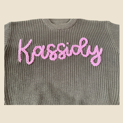 Gepersonaliseerde Gebreide Kindertrui – Met Naam (baby)